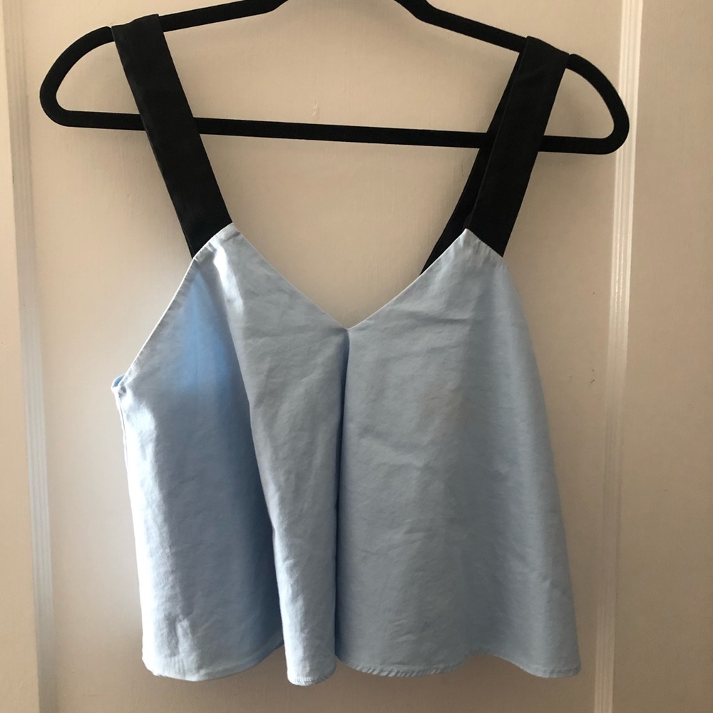 Zara Flare Crop Top with Contrasting Straps - Picture 4 of 5
